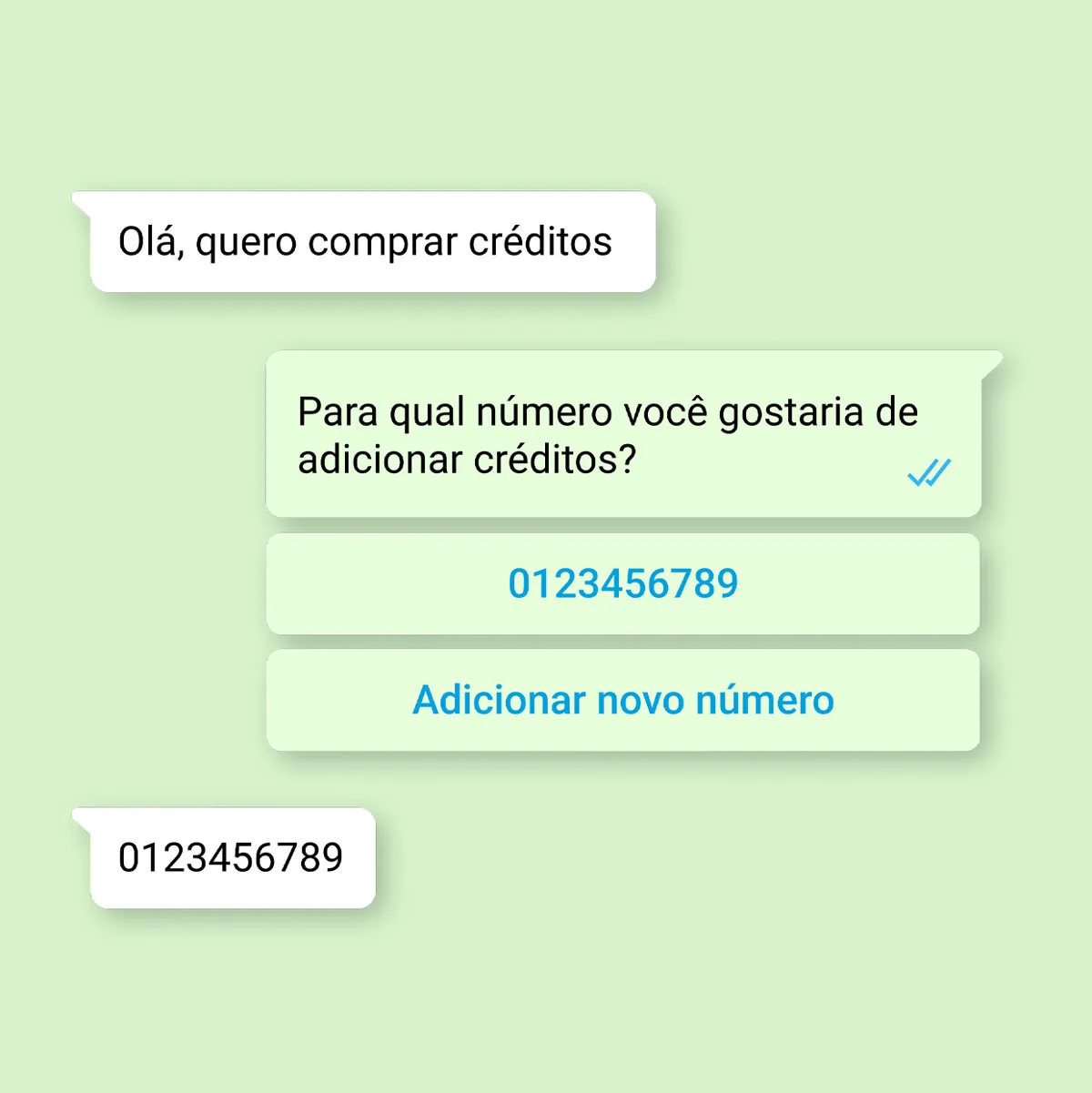 Captura de tela de conversa com o cliente sobre produtos