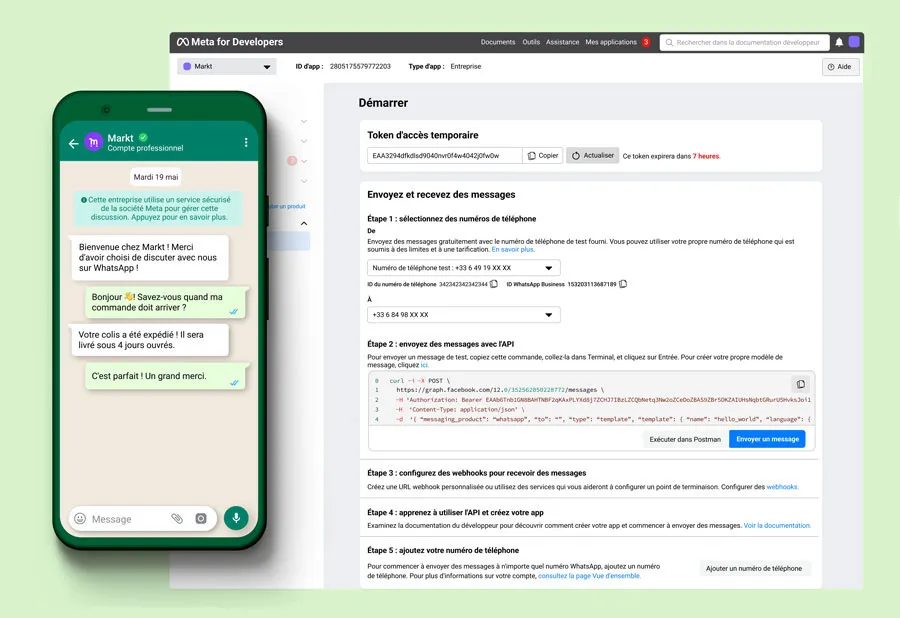 Écran de démarrage Meta for Developers