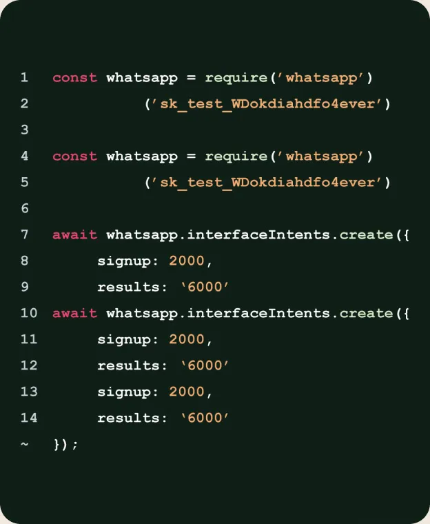 WhatsApp Business API code