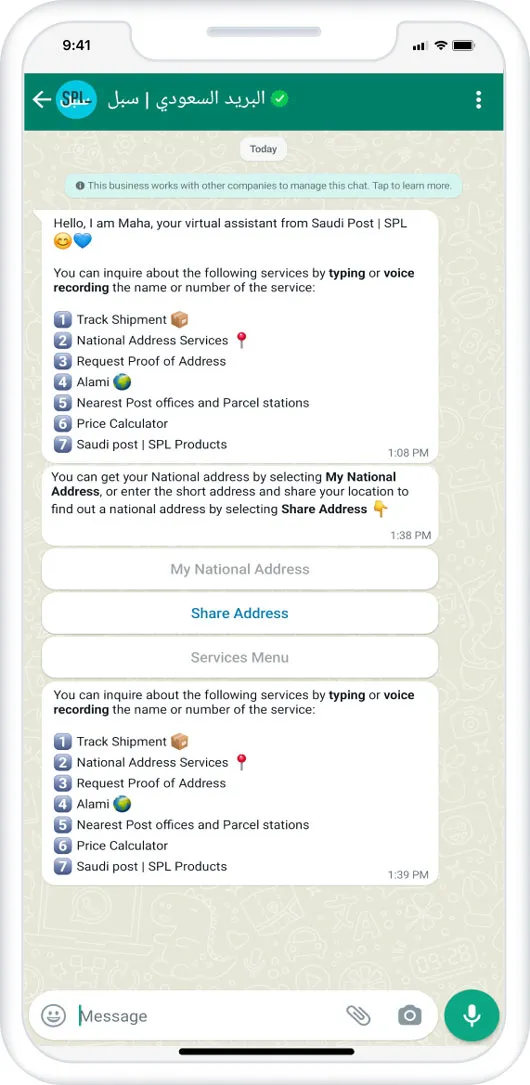 Uma conversa no WhatsApp com a SPL