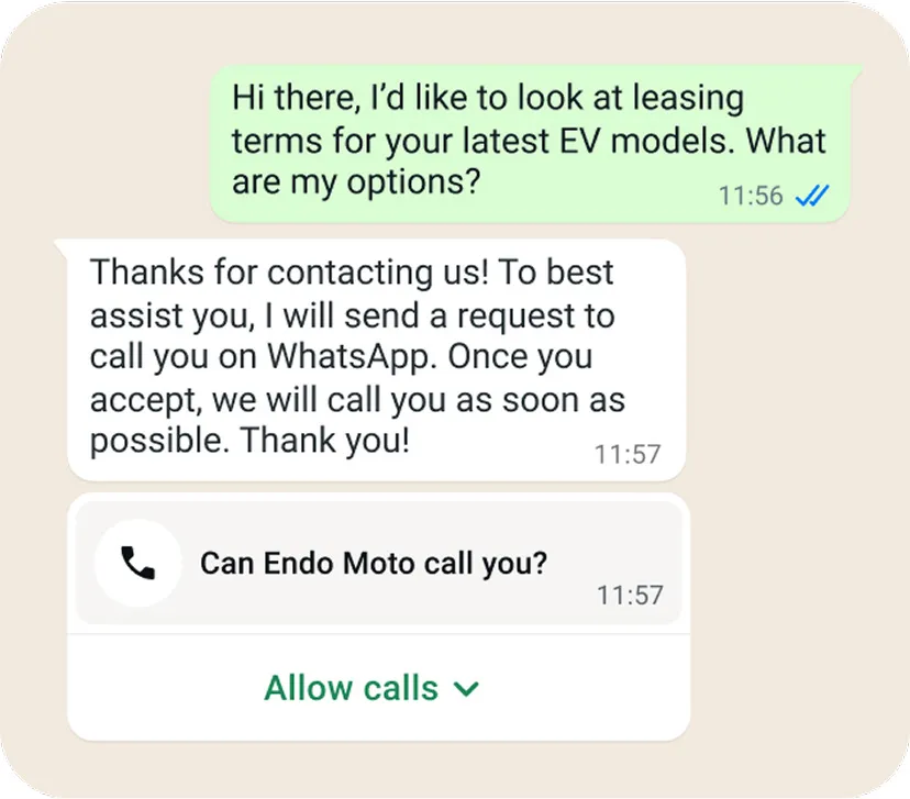 A graphic example of a lead conversation