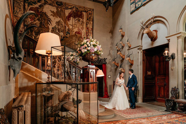 Bride Groom Castle Staircase