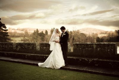 Eastnor Castle Wedding Venue Bride And Groom