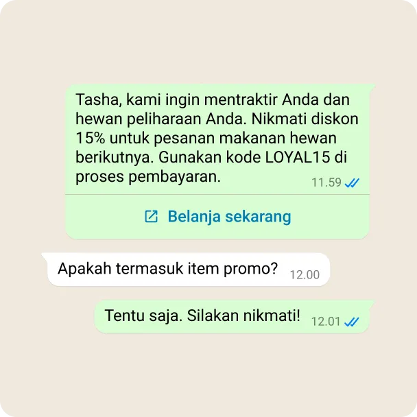 Demonstrasi bisnis mendorong penjualan melalui tautan 'beli sekarang'
