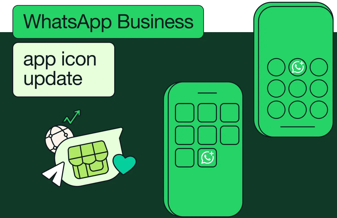 Gambar grafik tanda Pembaruan Ikon Aplikasi WhatsApp Business