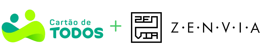 Logotipos do cartão de todos e da zenvia